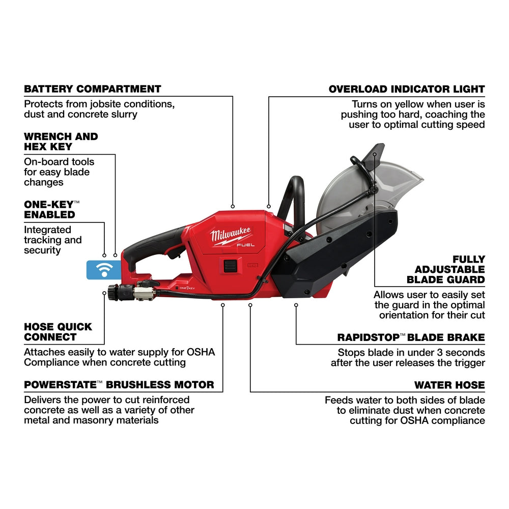 M18 FUEL™ 9 in. Cut-Off Saw with ONE-KEY™