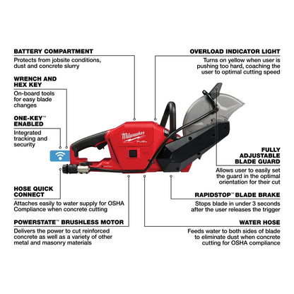 M18 FUEL™ 9 in. Cut-Off Saw with ONE-KEY™