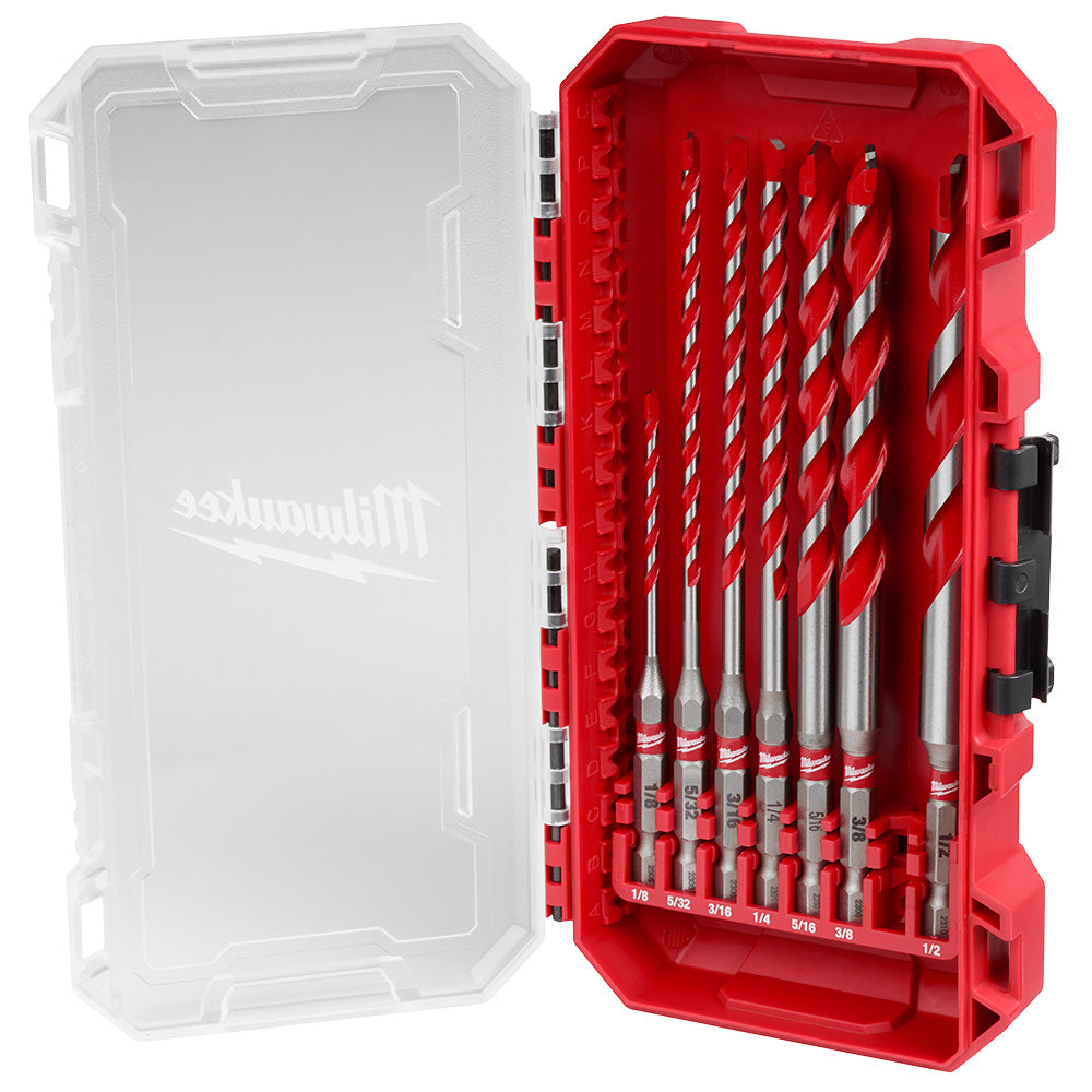 7PC. SHOCKWAVE™ Impact Duty Carbide Hammer Drill Bit Set