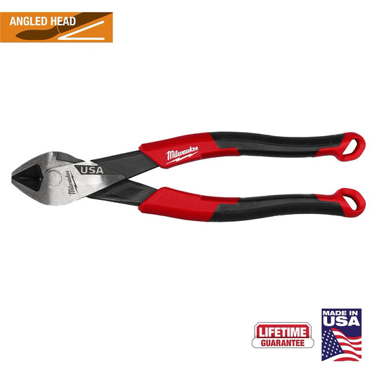 8" Angled Head Diagonal Comfort Grip Cutting Pliers (USA)