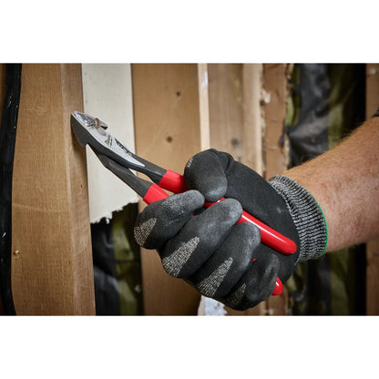 8" Angled Head Diagonal Dipped Grip Cutting Pliers (USA)