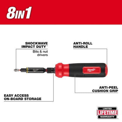 8-IN-1 Multi-Bit & Nut Driver W/ SHOCKWAVE™ Impact Duty Bits & Nut Drivers