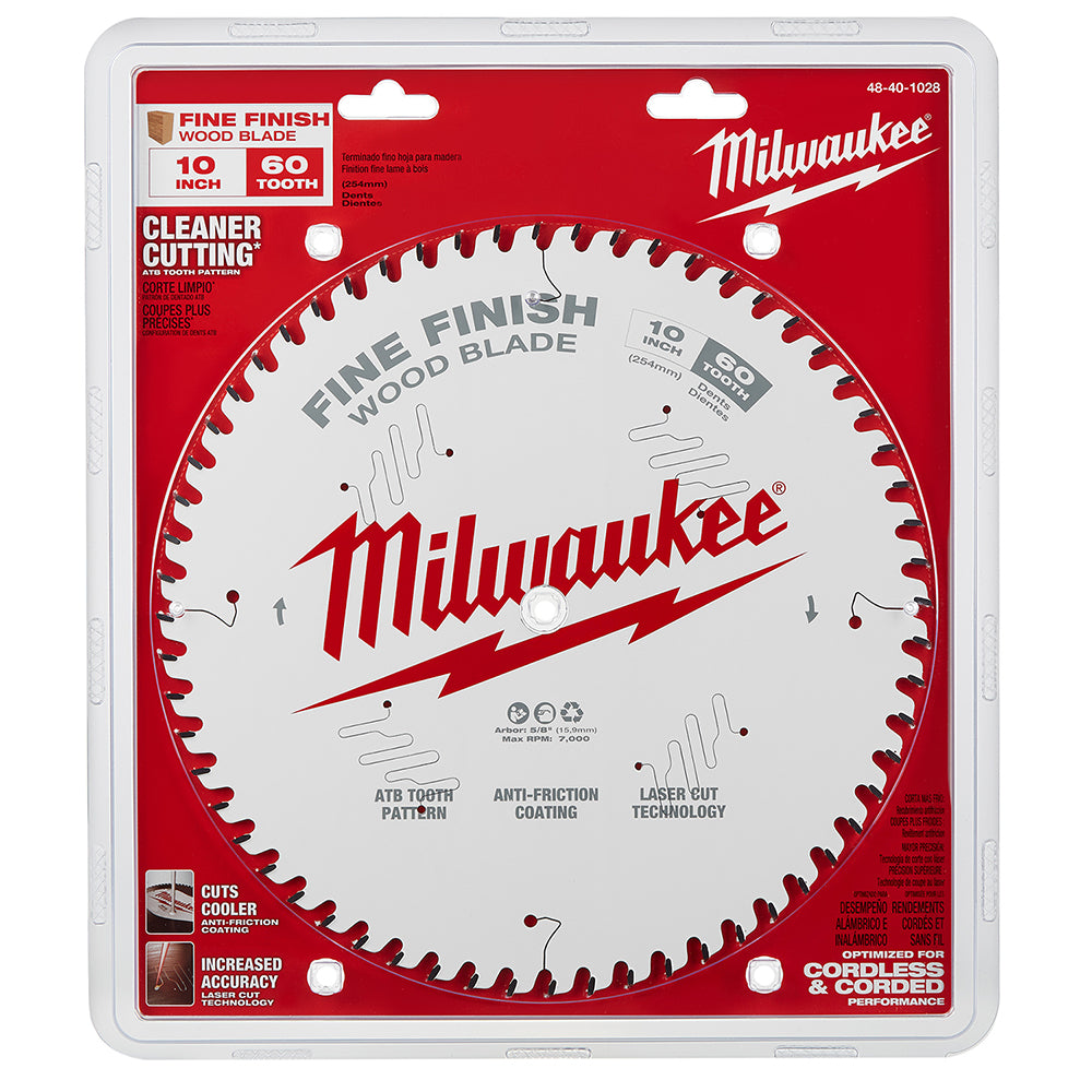 10" 60T Fine Finish Circular Saw Blade