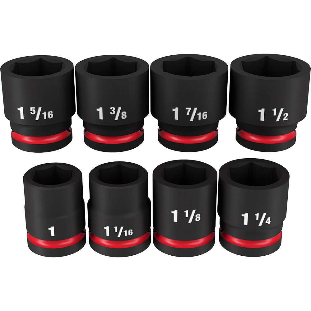 8PC SHOCKWAVE™ Impact Duty 3/4" Drive SAE Standard 6 Point Socket Set