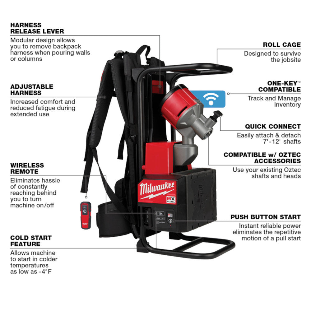 MX FUEL™ Backpack Concrete Vibrator Kit