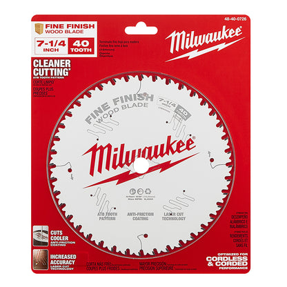 7-1/4" 40T Fine Finish Circular Saw Blade