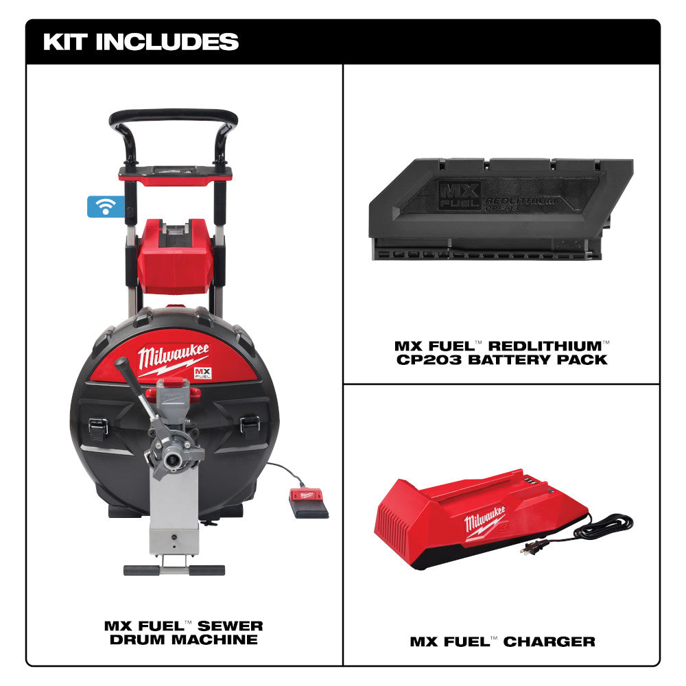 MX FUEL™ Sewer Drum Machine