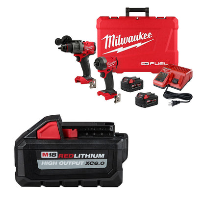 M18™ REDLITHIUM™ HIGH OUTPUT™ XC 6.0Ah Battery Pack & M18 FUEL™ 2-Tool Combo Kit Bundle