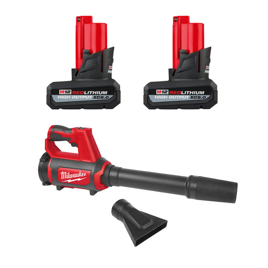 M12™ Compact Spot Blower & (2) M12™ REDLITHIUM™ HIGH OUTPUT™ XC5.0 Battery Pack Bundle