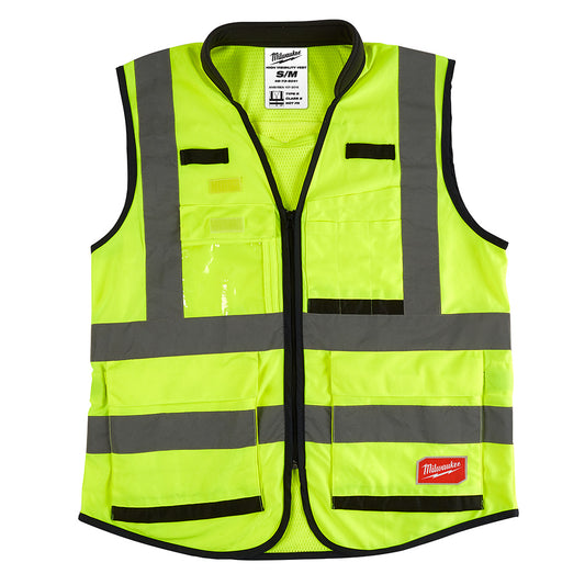 Class 2 High Visibility Yellow Performance Safety Vest - S/M