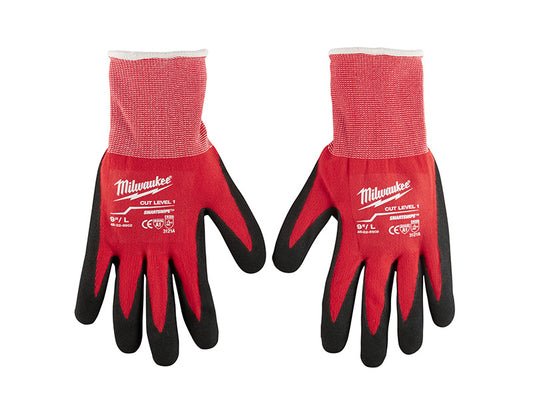 Cut Level 1 Nitrile Dipped Gloves - L