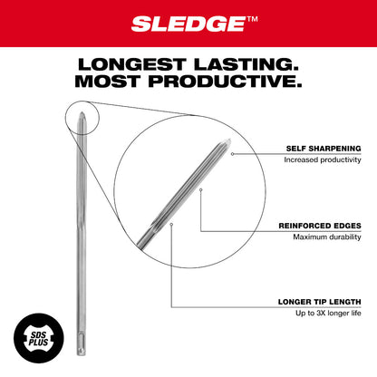 SDS Plus SLEDGE™ 10" Bull Point Chisel