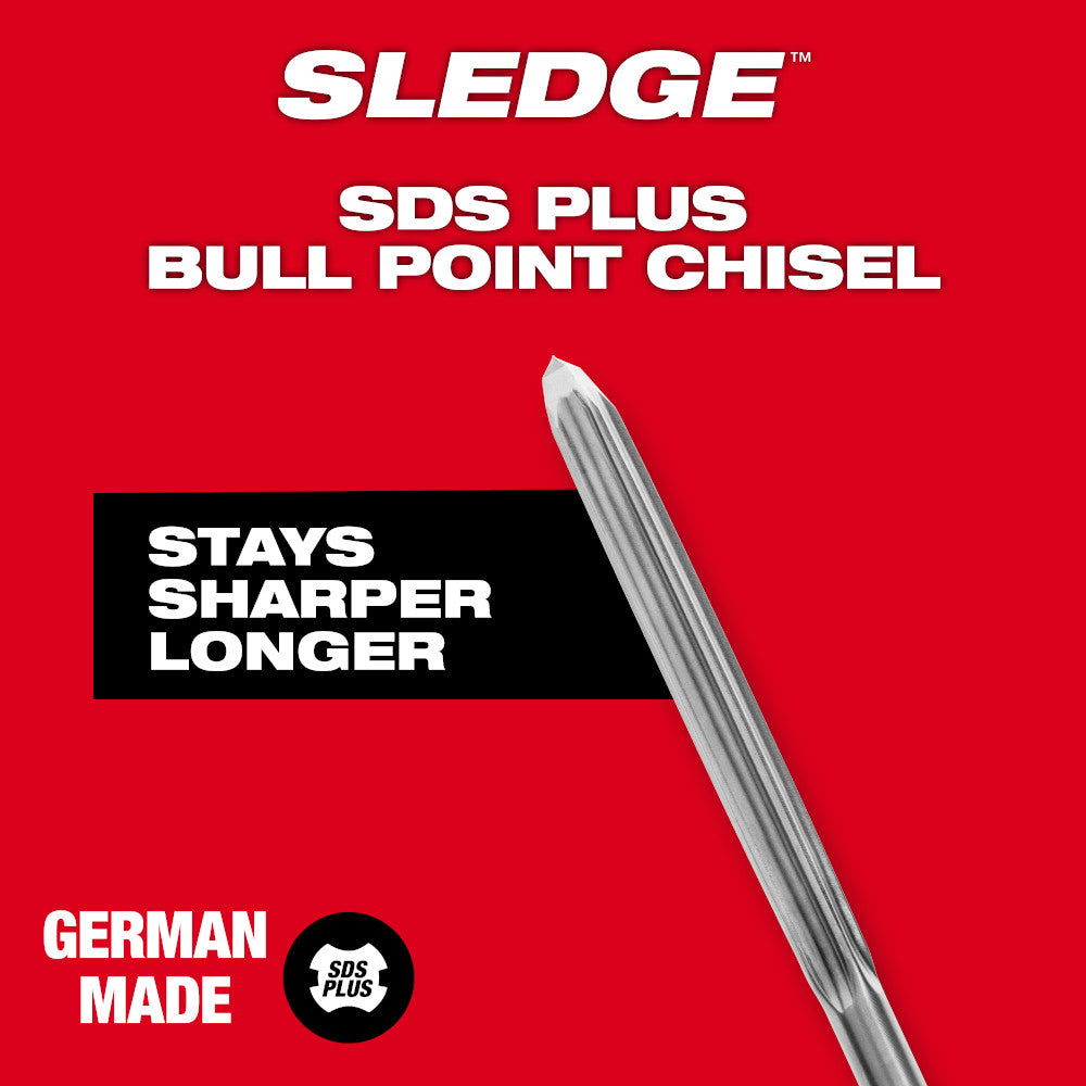 SDS Plus SLEDGE™ 10" Bull Point Chisel