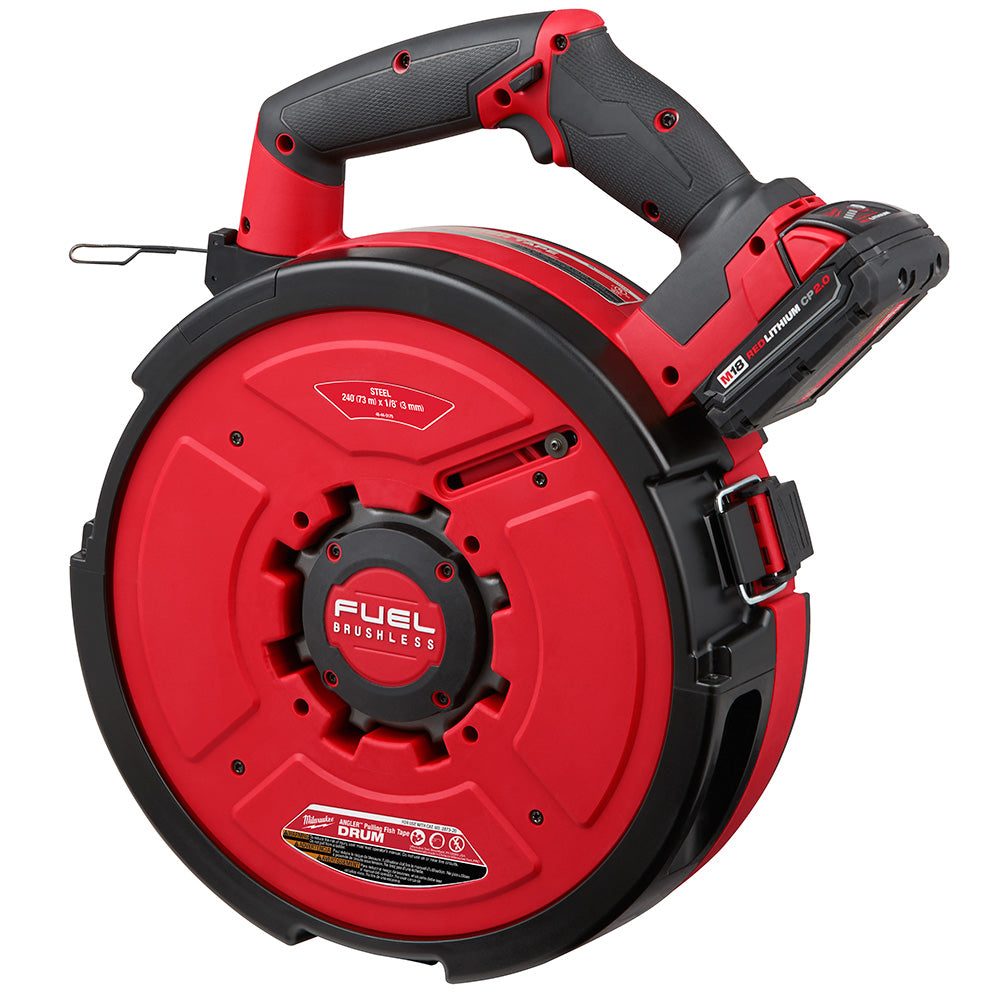 M18 FUEL™ ANGLER™ 240 Ft. Steel Pulling Fish Tape Kit