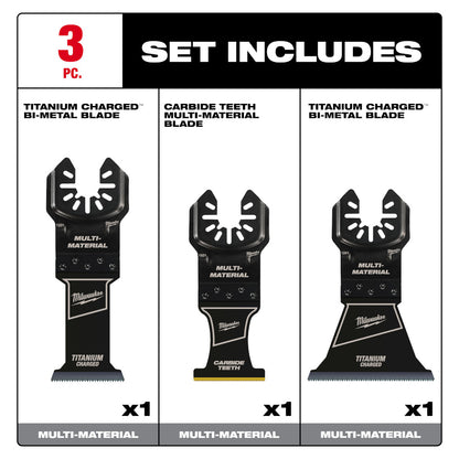 OPEN-LOK™ Multi-Material Multi-Tool Blade Variety Pack 3PC