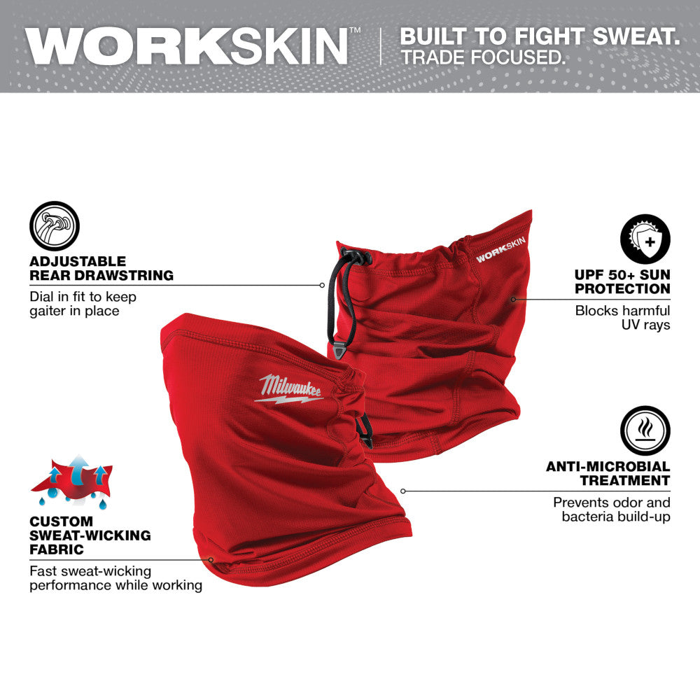 WORKSKIN™  Performance Neck Gaiter - Red