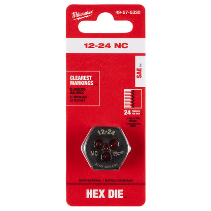12-24 NC 1-Inch Hex Threading Die