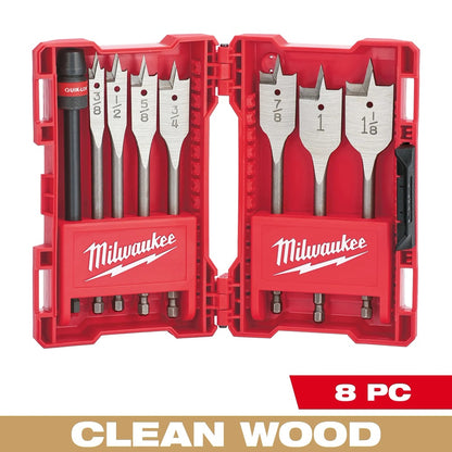 Flat Boring Bit 6" Universal Set - 8PC
