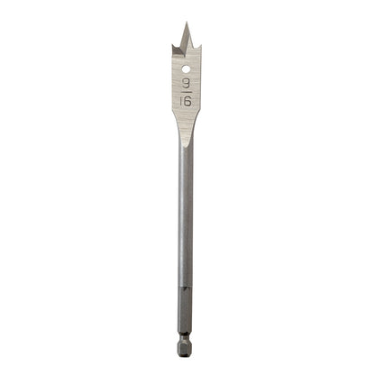 Flat Boring Bit 9/16" x 6"