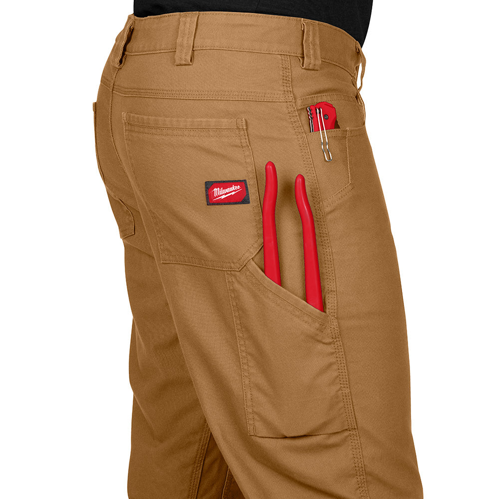 Heavy Duty Flex Work Pants - Khaki 3232