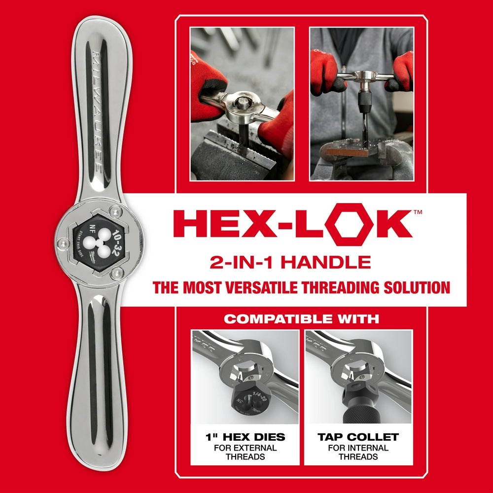 HEX-LOK™ 2-in-1 Tap and Die Threading Handle