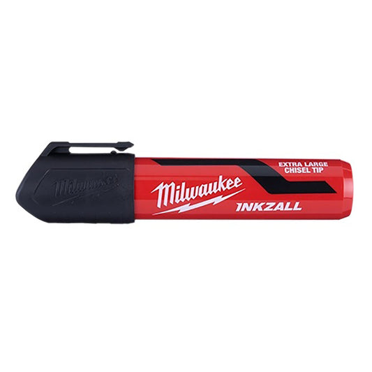 Milwaukee INKZALL marker with black and red design on a white background