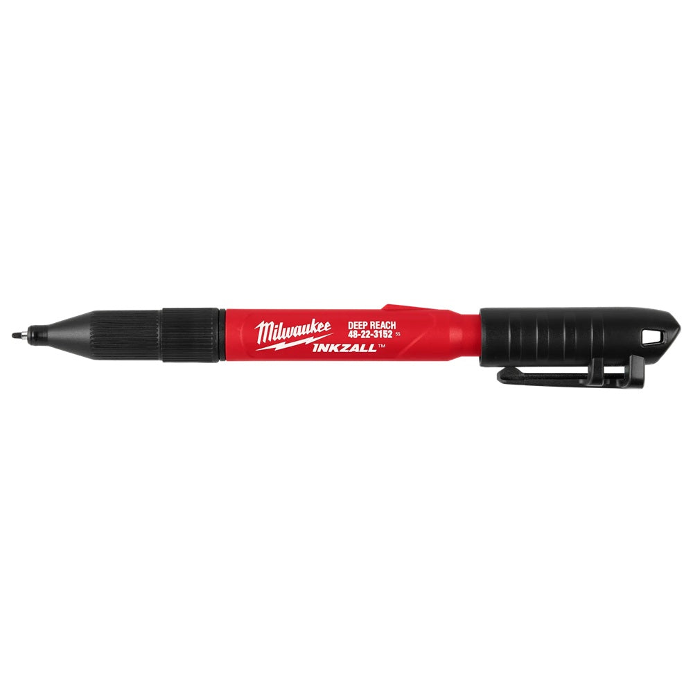 INKZALL™ 2IN1 Deep Reach Ultra Fine Point Black Jobsite Marker