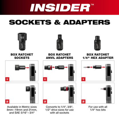 INSIDER™ Box Ratchet Socket 6 Point 5/16"