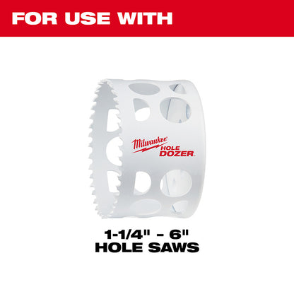 For use with 1-1/4"-6" Hole Saws