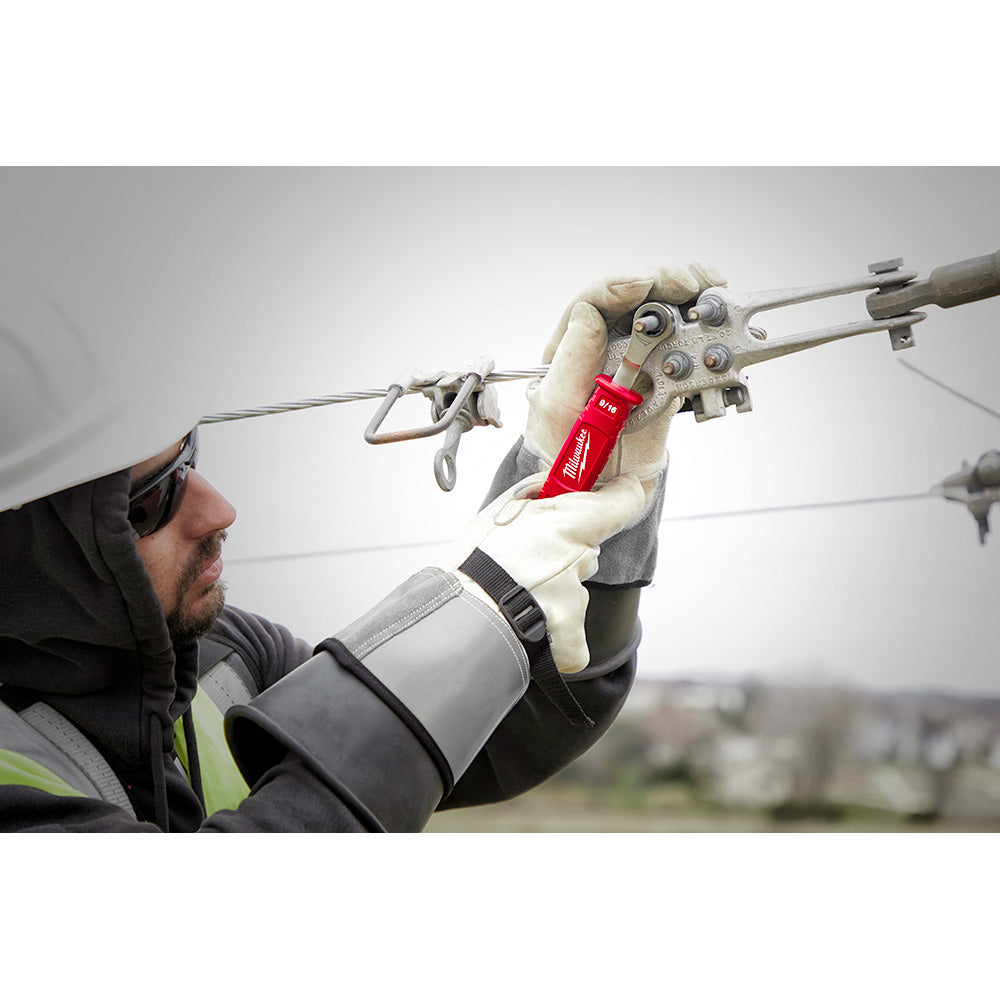 Lineman’s 2-in-1 Insulated Ratcheting Box Wrench