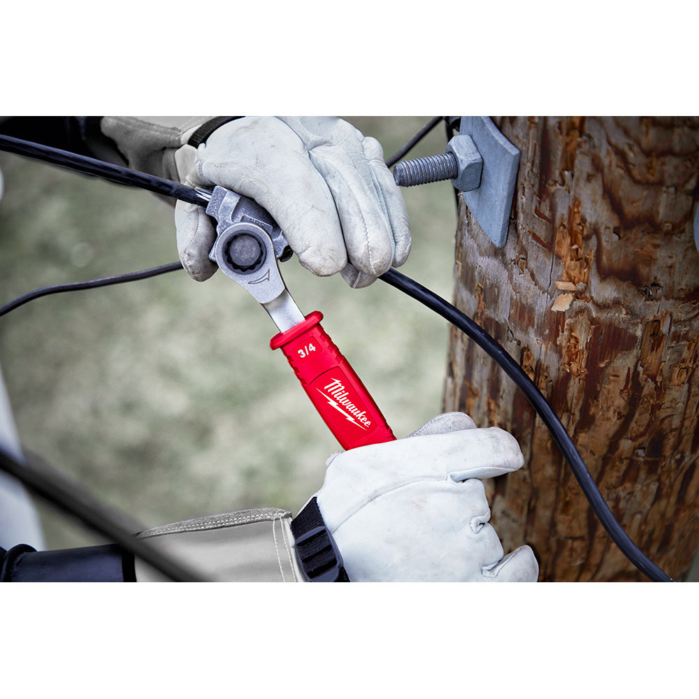 Lineman’s 2-in-1 Insulated Ratcheting Box Wrench