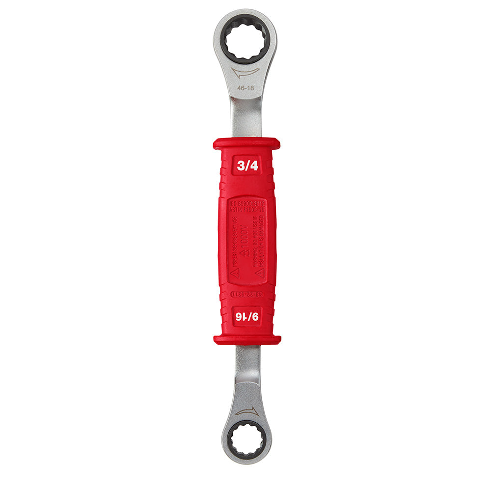 Lineman’s 2-in-1 Insulated Ratcheting Box Wrench