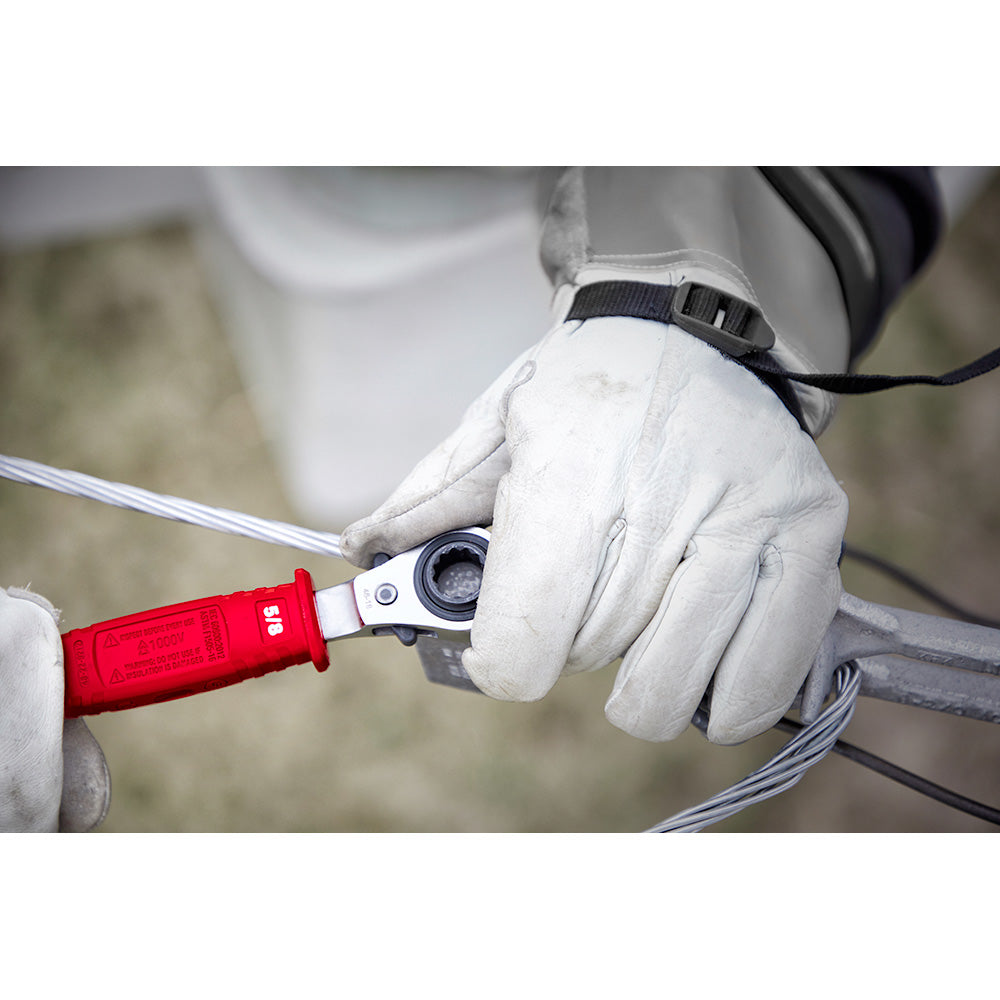 Lineman’s 4-in-1 Insulated Ratcheting Box Wrench