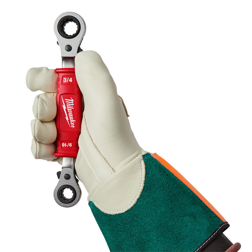 Lineman’s 4-in-1 Insulated Ratcheting Box Wrench