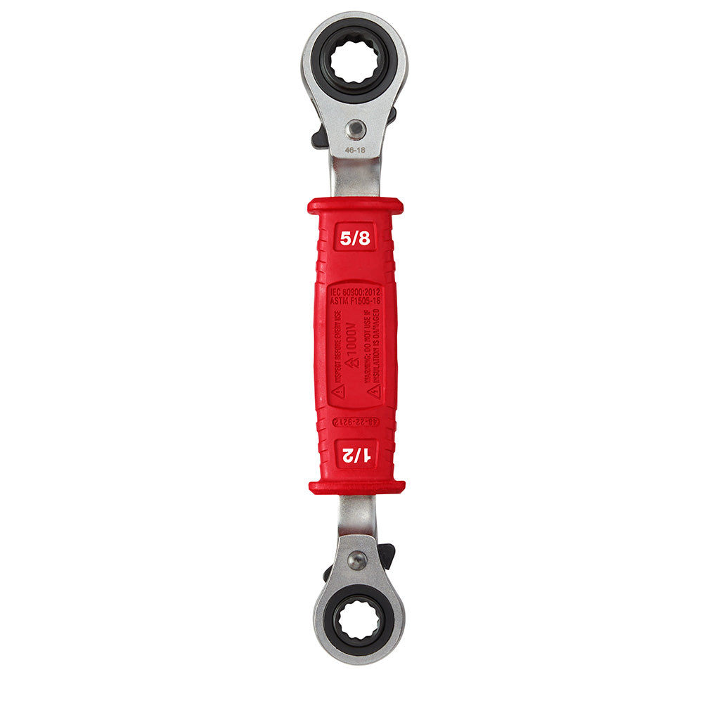 Lineman’s 4-in-1 Insulated Ratcheting Box Wrench