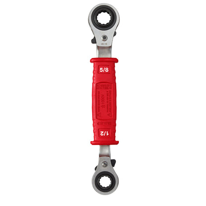 Lineman’s 4-in-1 Insulated Ratcheting Box Wrench