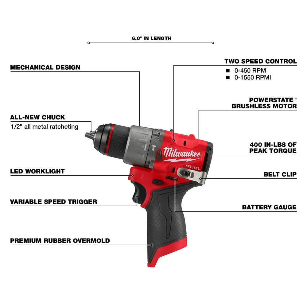 M12 FUEL™ 1/2" Hammer Drill/Driver