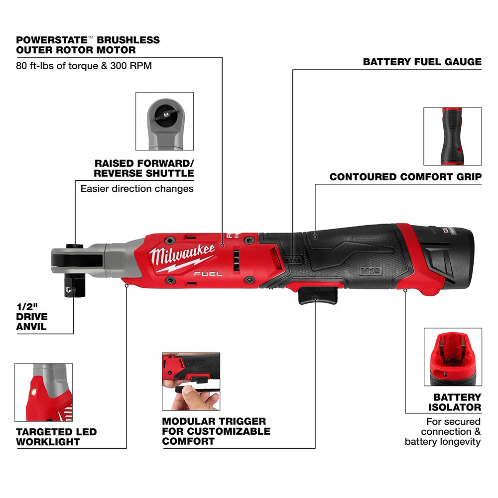 M12 FUEL™ 1/2" Ratchet Kit