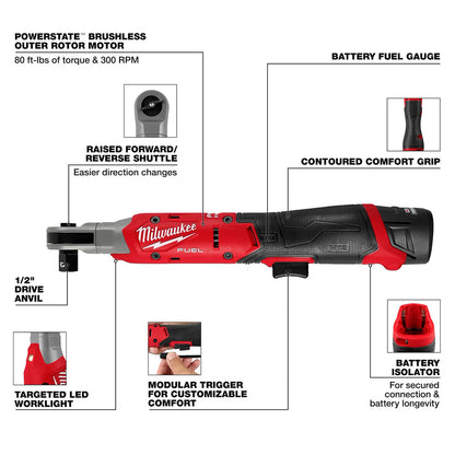 M12 FUEL™ 1/2" Ratchet Kit