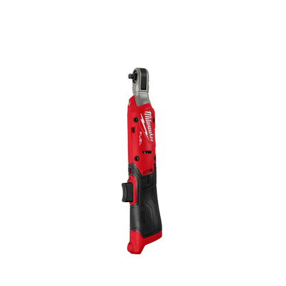 Red and black Milwaukee tool on a white background