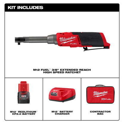 M12 FUEL™ 3/8" Extended Reach High Speed Ratchet Kit
