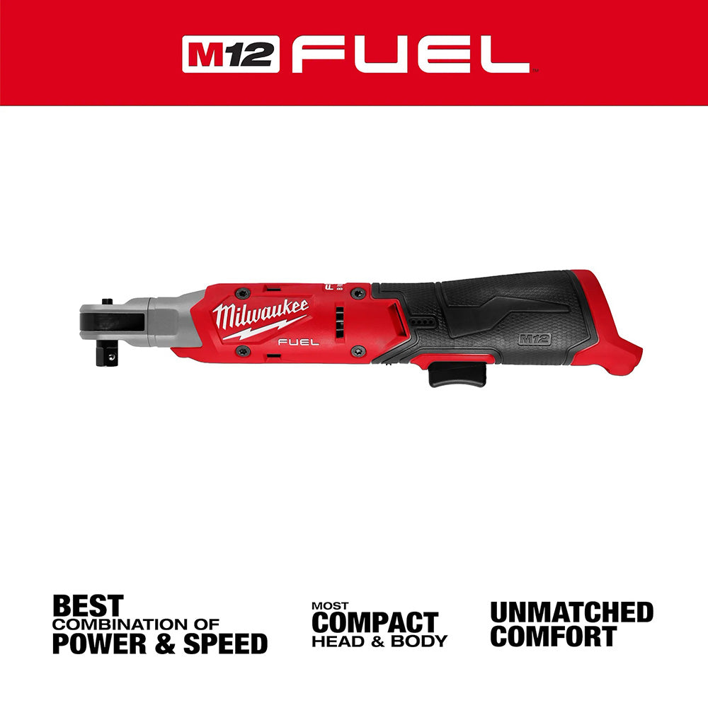 M12 FUEL™ 3/8" Ratchet with 'M12 FUEL' branding on a white background