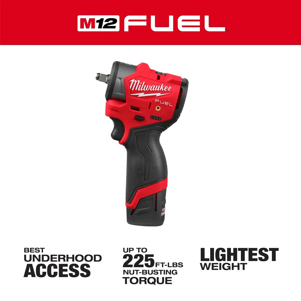 M12 FUEL™ 3/8" Subcompact Impact Wrench w/ Friction Ring Kit