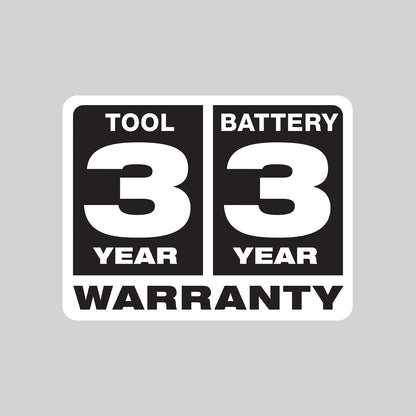 Warranty: Tool 3 Year, Battery 3 Year