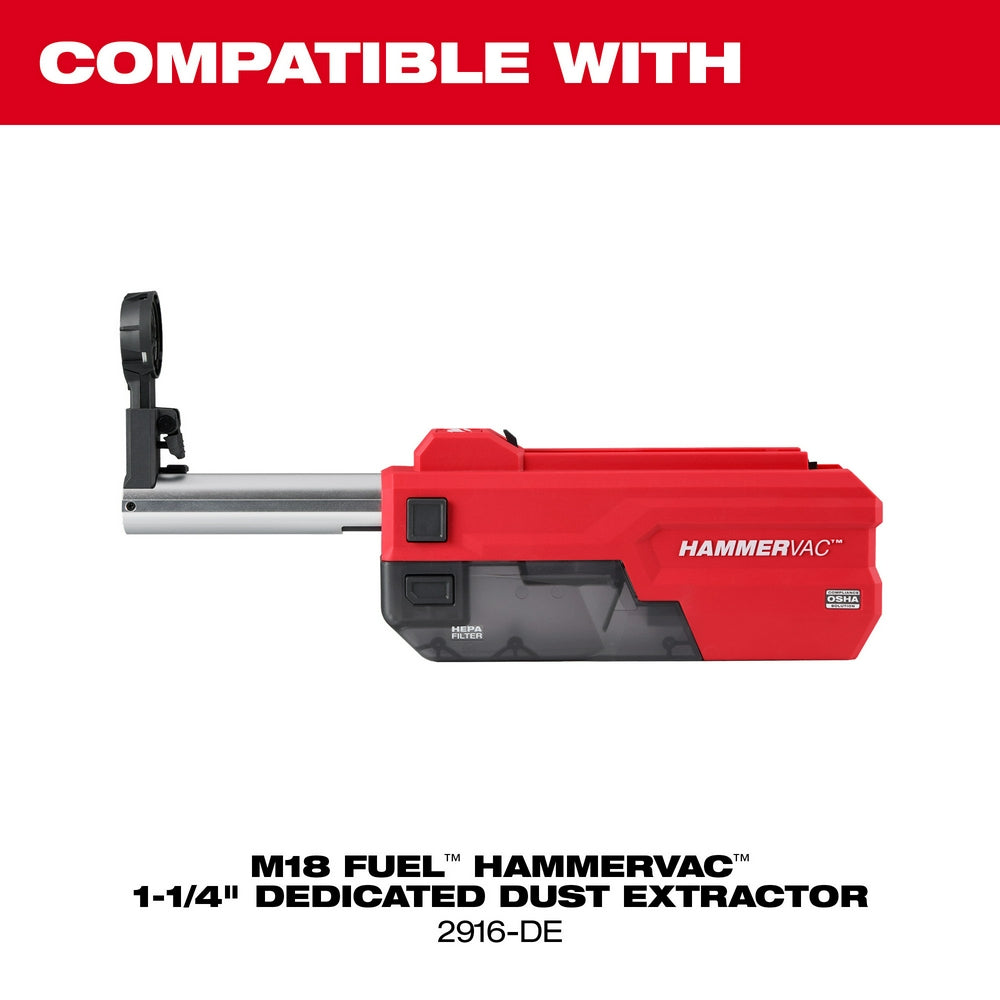 Compatible with M18 Fuel Hammervac 1-1/4 Dedicated Dust Extractor (2916-DE)