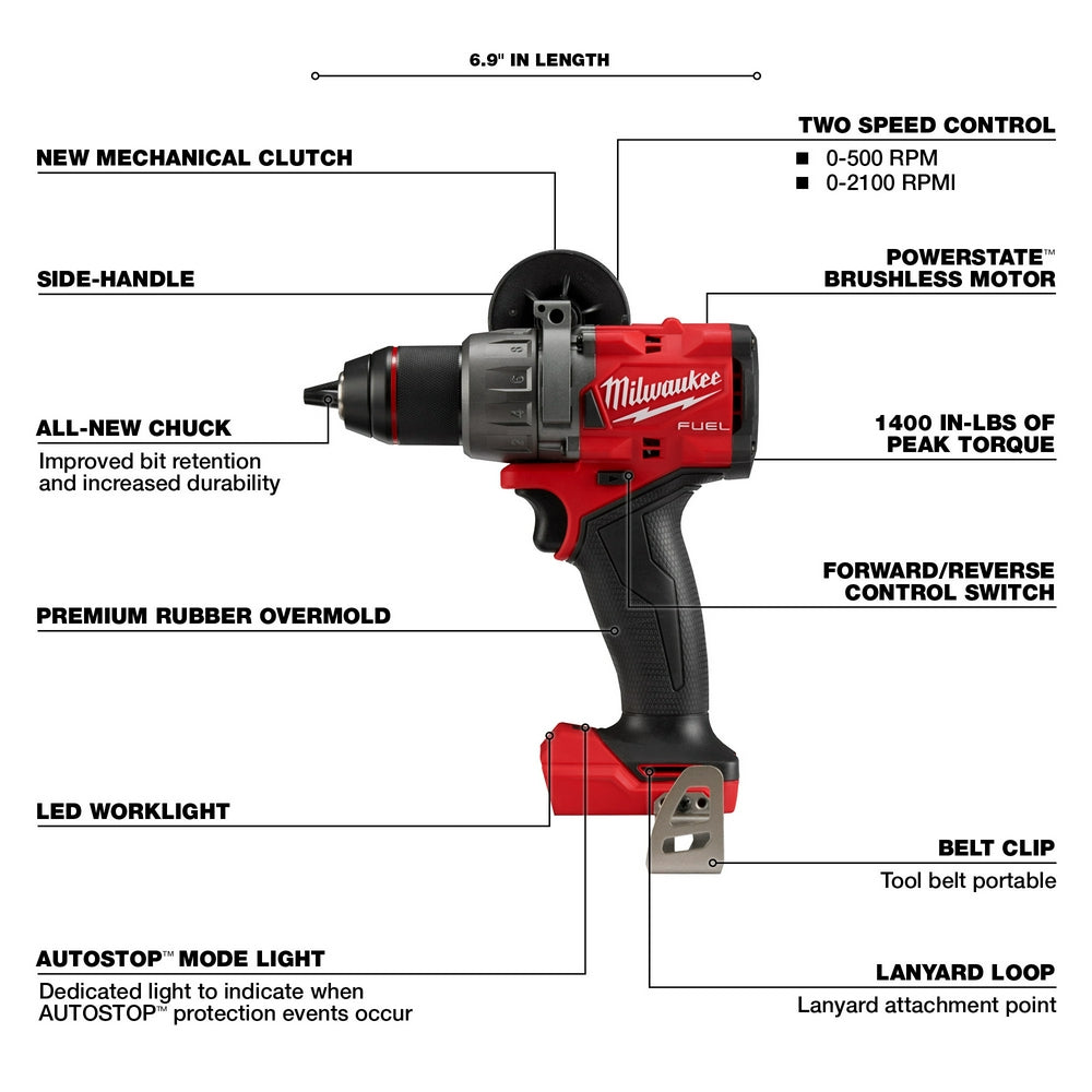 M18 FUEL™  1/2" Hammer Drill/Driver - Specs