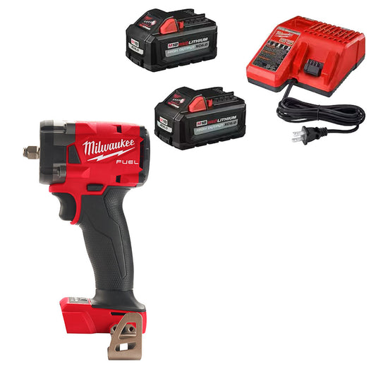 M18 FUEL™ 3/8 Compact Impact Wrench w/ Friction Tool & M18 REDLITHIUM HIGH OUTPUT XC6.0 Battery 2-Pack System Starter Kit Bundle
