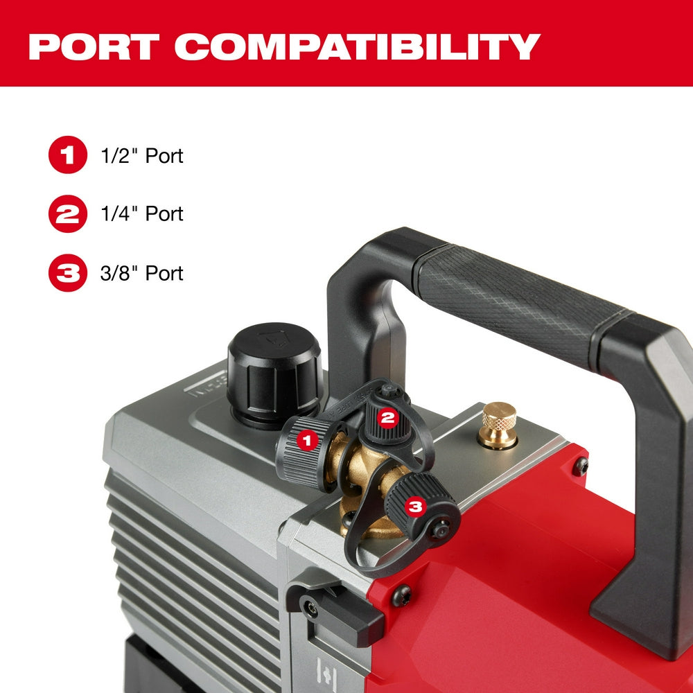 Port Compatibility: 1/2" Port, 1/4" Port, 3/8" Port