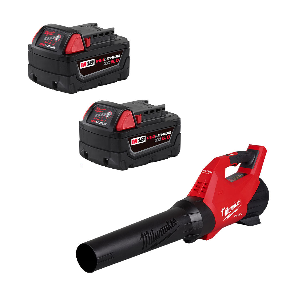 M18 FUEL™ Blower & M18™ REDLITHIUM™ XC 5.0Ah Extended Capacity Battery Pack (2 Piece) Bundle