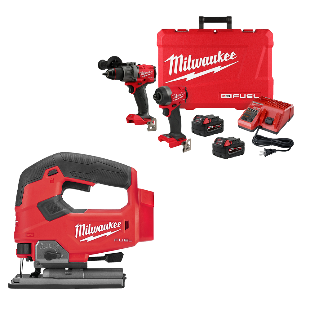 M18 FUEL™ D-handle Jig Saw & M18 FUEL™ 2-Tool Combo Kit Bundle